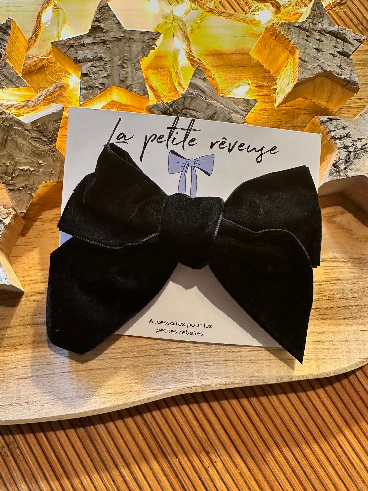 Nœud en velours Noir